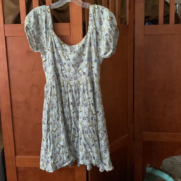 My Beloved Floral Rayon Button Front Lined Dress - Picture 5 of 8